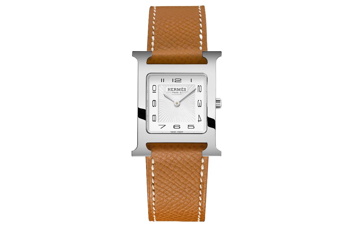 

HERMES Часы Heure H Collection Wrist Watch Quartz Movement Genuine Leather Strap 26mm White Dial Women's Watch W036791WW00, White Dial