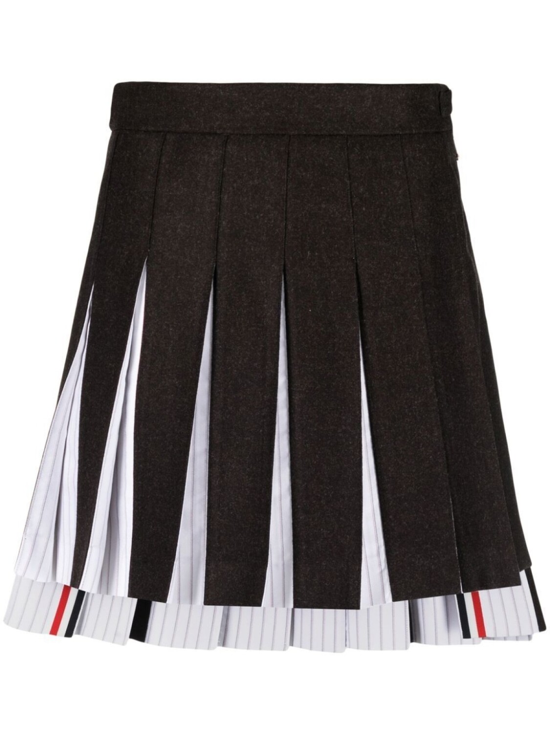 

Thom Browne юбка из смесовой шерсти со складками, серый