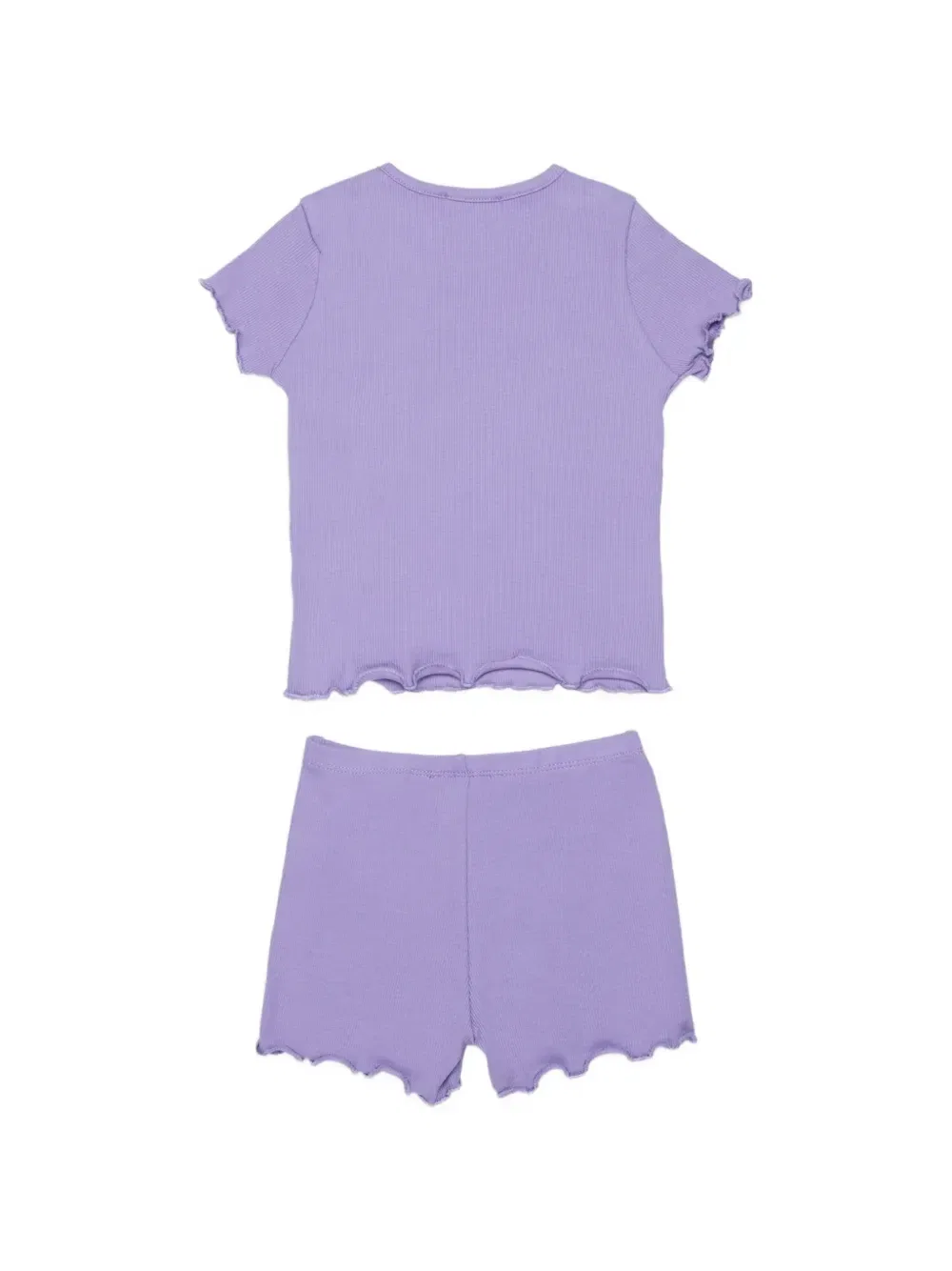 Комплект из футболки и шорт с оборками Diesel Kids, фиолетовый — фото 2