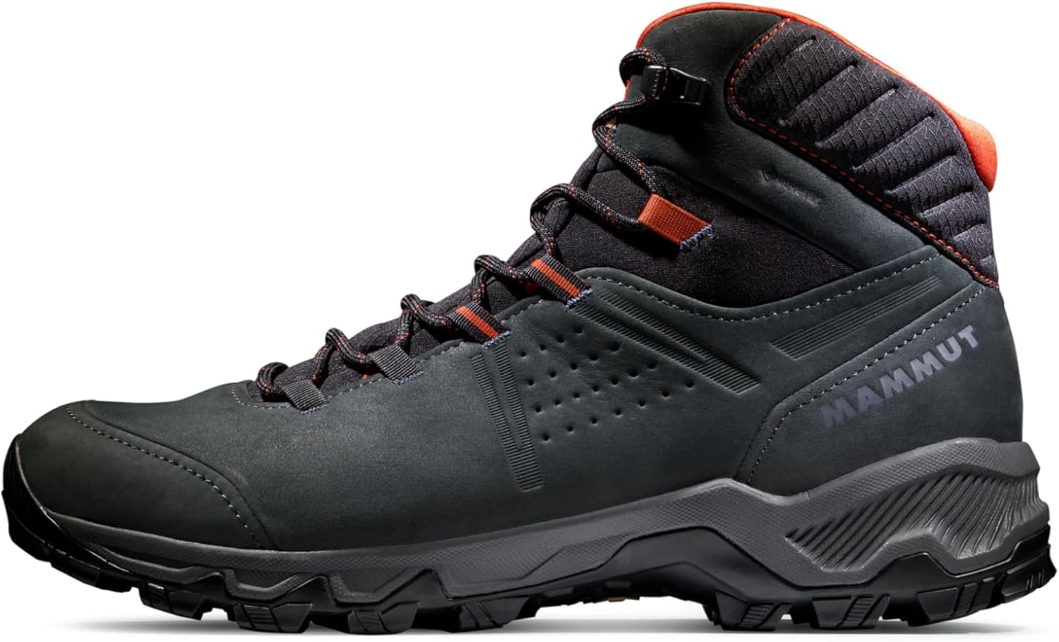 Мужские походные ботинки Mammut Mercury IV Low GTX, титан-ярко-красный, подошва Vibram, 3D мемо-пена, комфорт для дневных походов, черный/красный