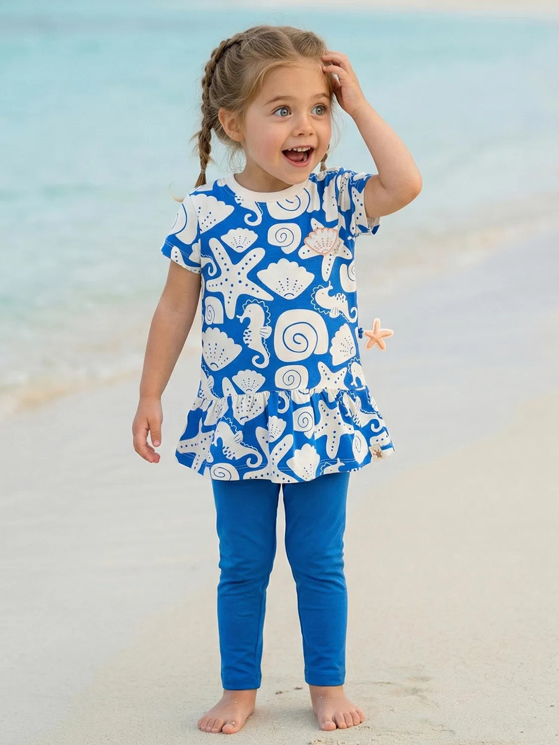 Платье Sigikid Kleid Sea You синего цвета — фото 3
