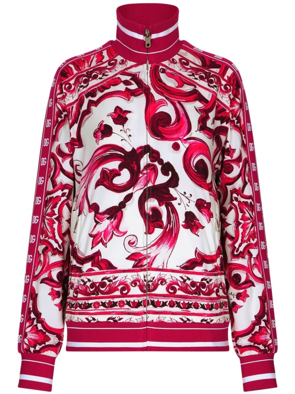 

Dolce & Gabbana бомбер с принтом Majolica, красный