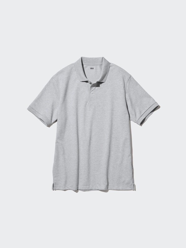 

Сухая рубашка-поло из пике Uniqlo, серый