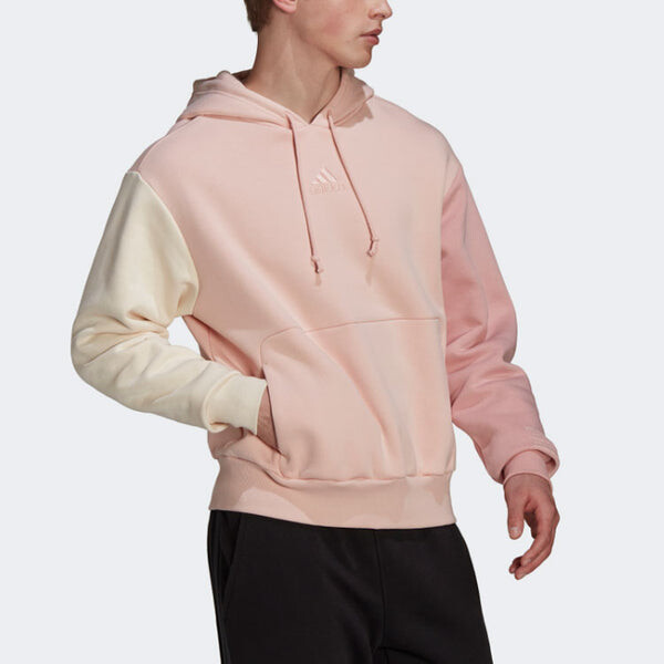 Толстовка adidas Colorblock Splicing Loose Sports Couple Style White Pink, белый — фото 4