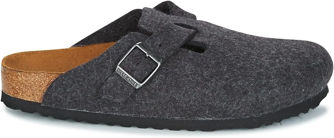 Birkenstock Boston Laine - мужские сабо, угольный — фото 2