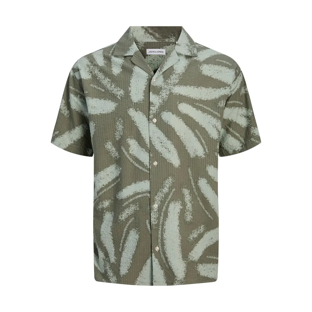 

Рубашка с коротким рукавом Jack & Jones Alberto Seersucker Resort, зеленый