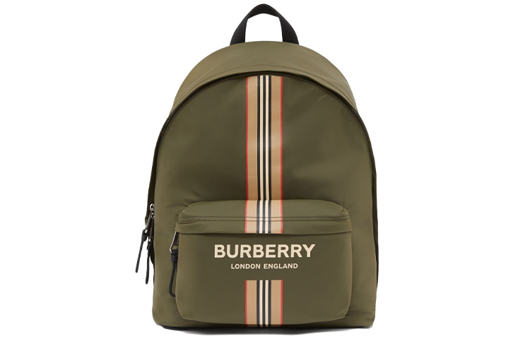 

Рюкзак с логотипом и иконкой в полоску Green/Beige Burberry, Set (Bag+Dust Bag)