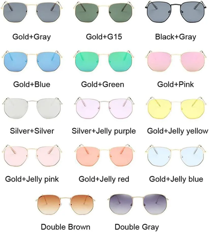 

Солнцезащитные очки UV400 для мужчин и женщин | Металлические петли, линзы конфетных цветов | Для вождения и занятий спортом на открытом воздухе generic, Jelly Red