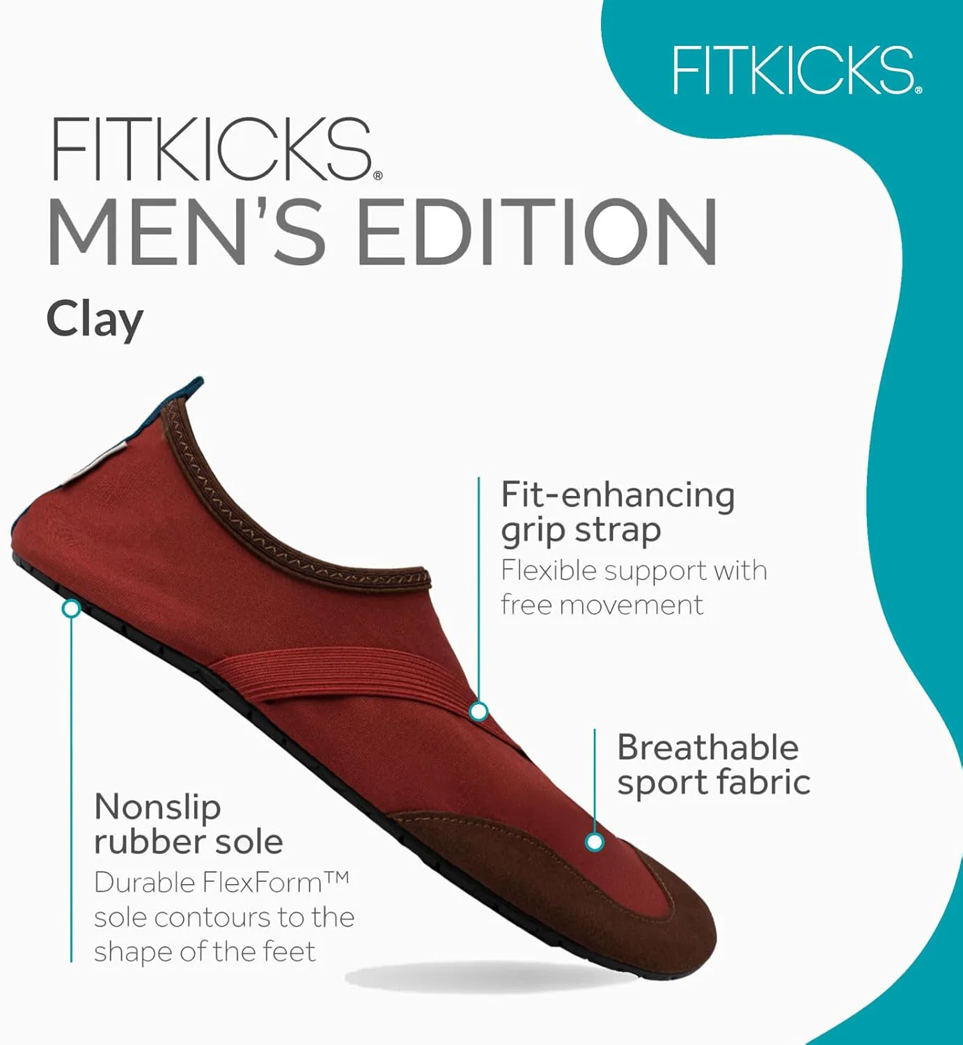 Активная мужская обувь FITKICKS, складывающиеся водные туфли — фото 2