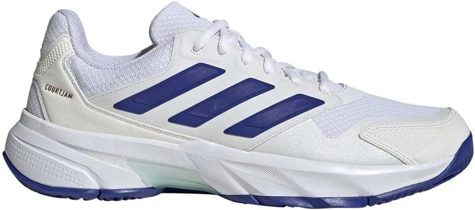 Мужские теннисные кроссовки Adidas Courtjam Control 3, Cloud White Lucid Blue Semi Flash Aqua — фото 3