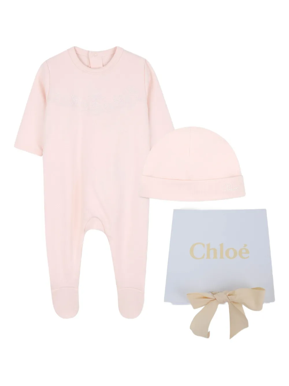 Комплект из топа и брюк Chloé Kids, розовый — фото 3