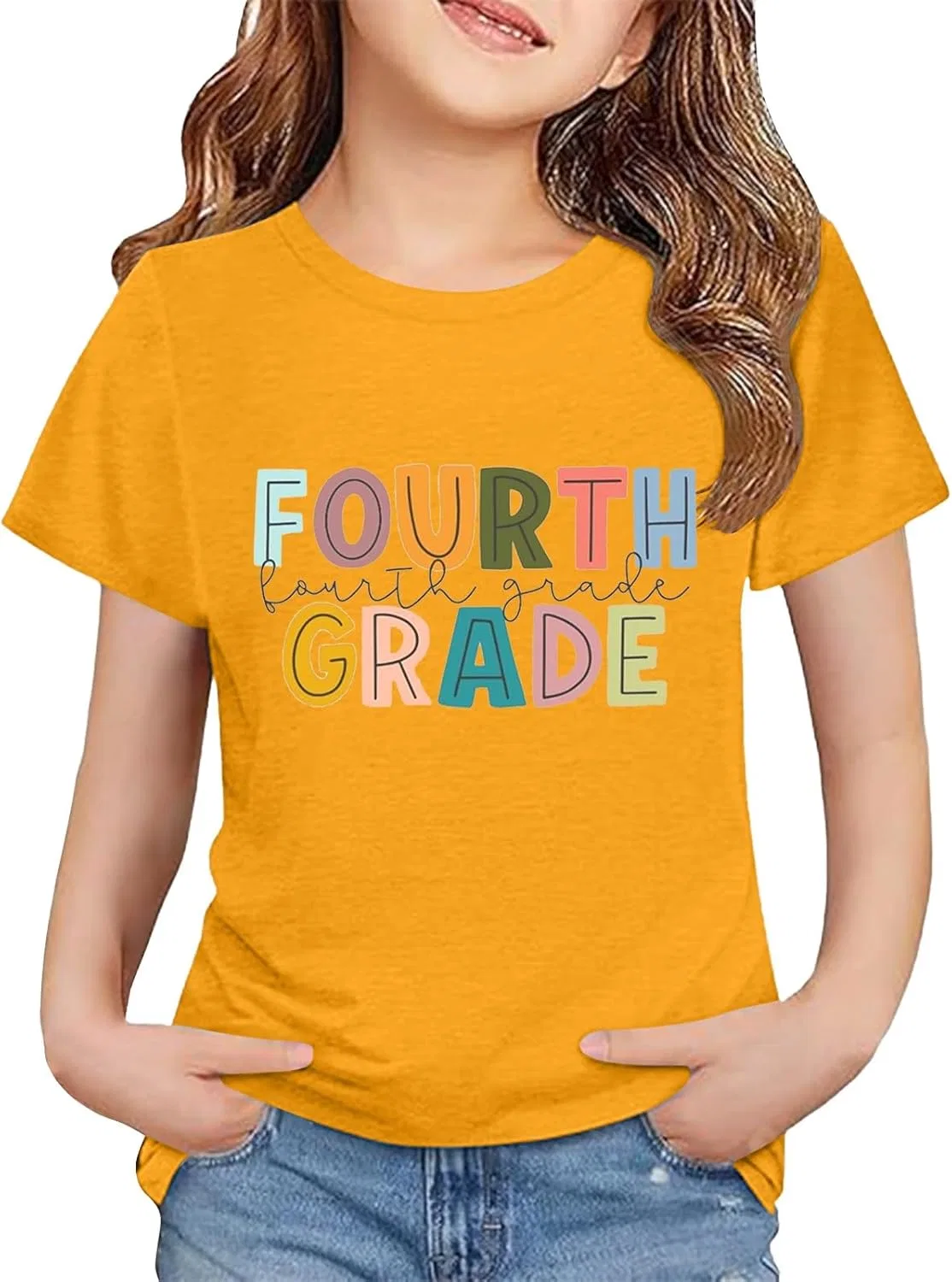 Футболка с коротким рукавом, Fourth Grade, Yellow