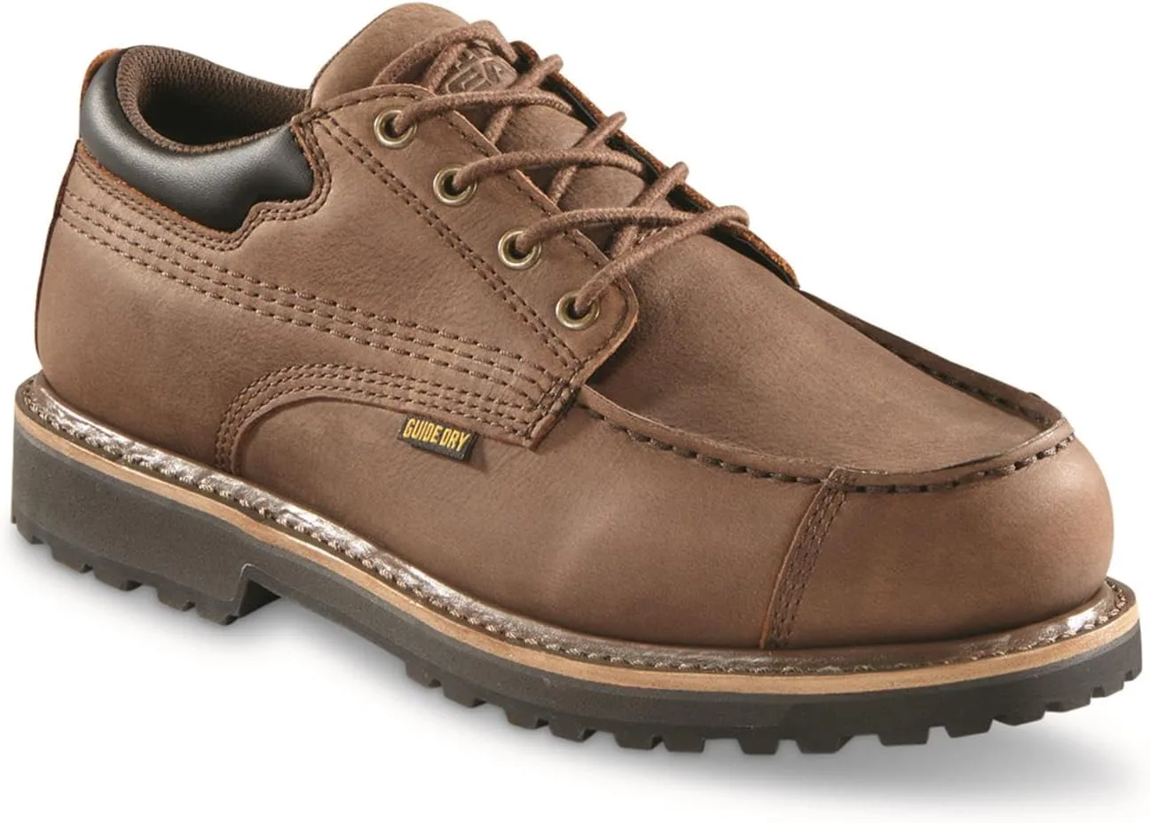 Мужские водонепроницаемые оксфорды Guide Gear Rugged Timber; стельки отводящие влагу, повседневная обувь, коричневый — фото 4