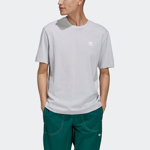 Футболка originals b+f trefoil tee logo loose sports short sleeve blue Adidas, синий — фото 2