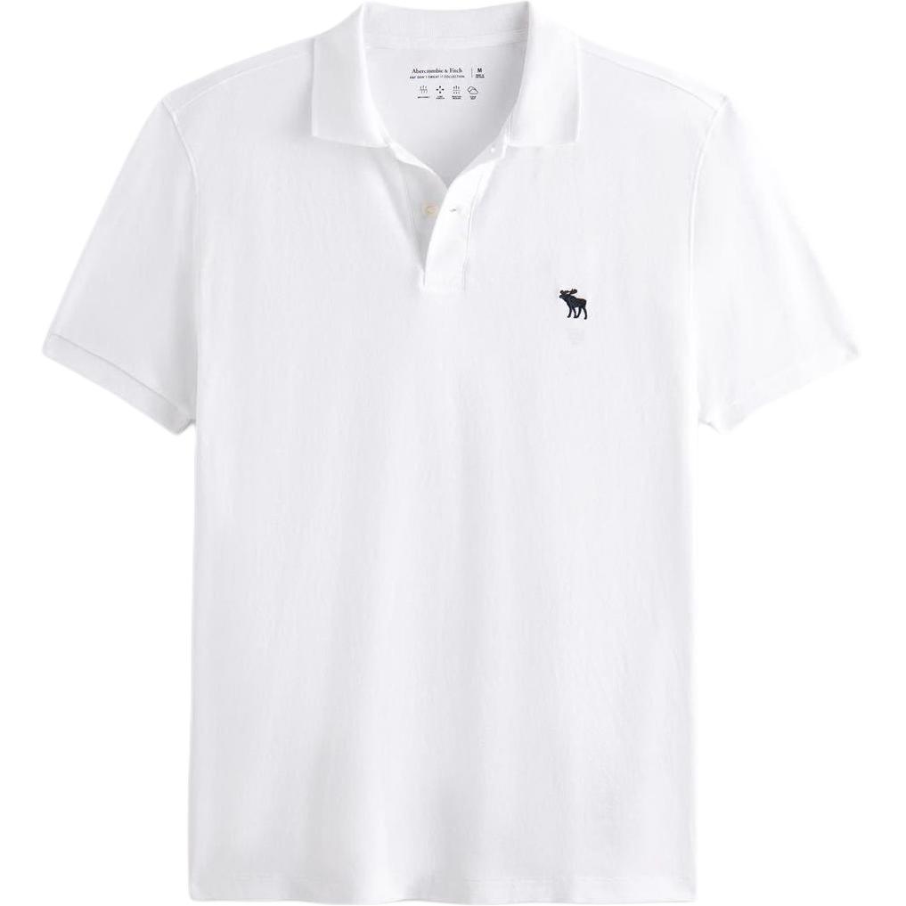 

Abercrombie＆Fitch Белая поло для мужчин, Белый, Abercrombie＆Fitch Белая поло для мужчин
