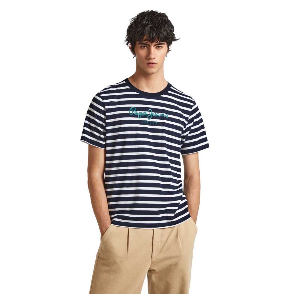 

Футболка с коротким рукавом Pepe Jeans Striped Eggo, синий