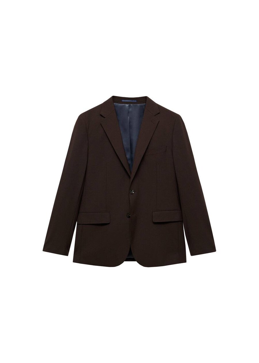 

Куртка MANGO MAN Regular fit Suit Jacket Travel, коричневый