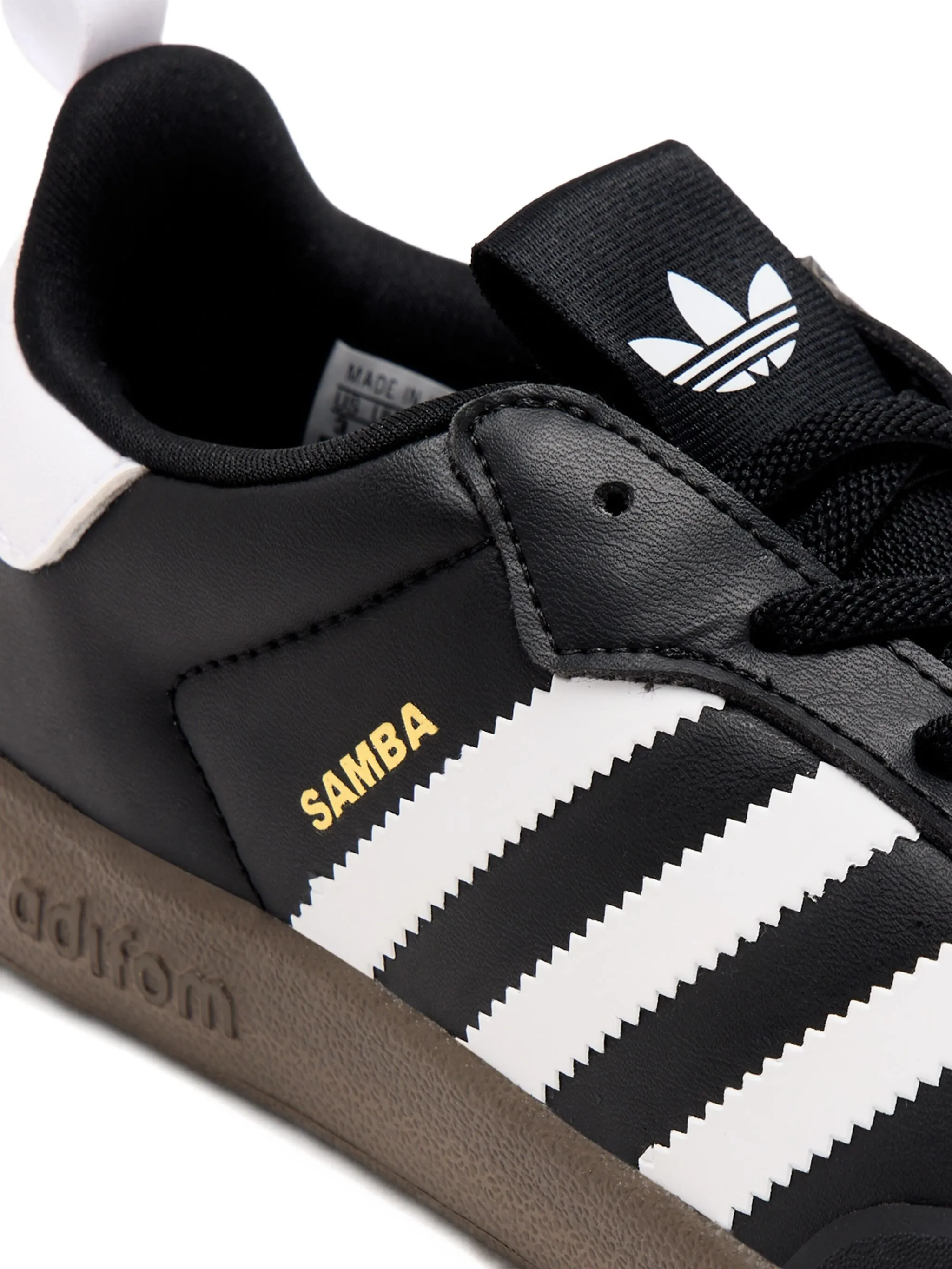 Кроссовки Samba 3 с полосками Adidas Kids, черный — фото 2