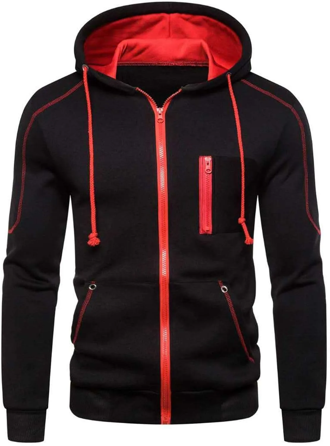 

Мужская худи с капюшоном на молнии Slim Fit