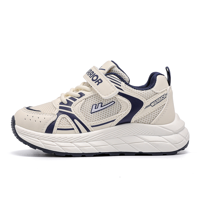 

Нескользящие, легкие, амортизирующие, низкие детские кроссовки для скейтбординга WARRIOR, бежевый/синий