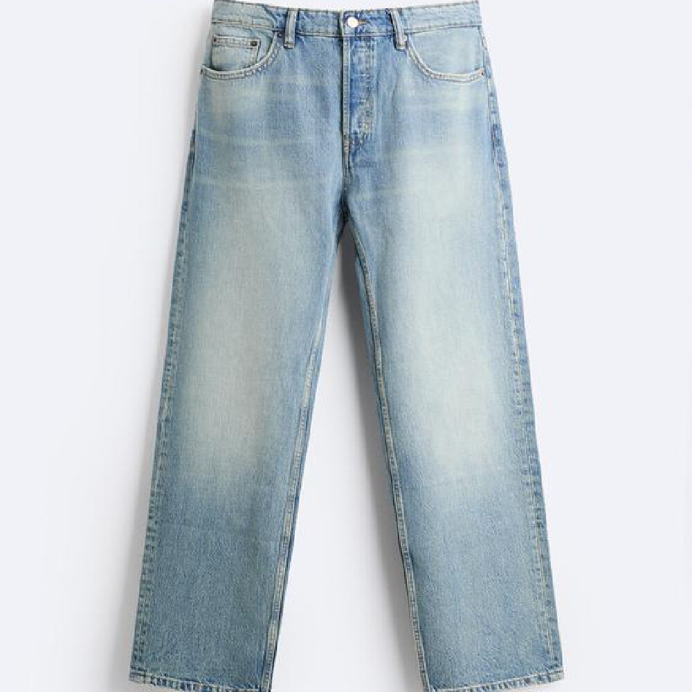 

Джинсы Zara Straight Fit, синий