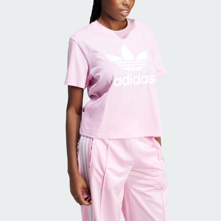Футболка ADICOLOR женская розовая Adidas Originals — фото 4
