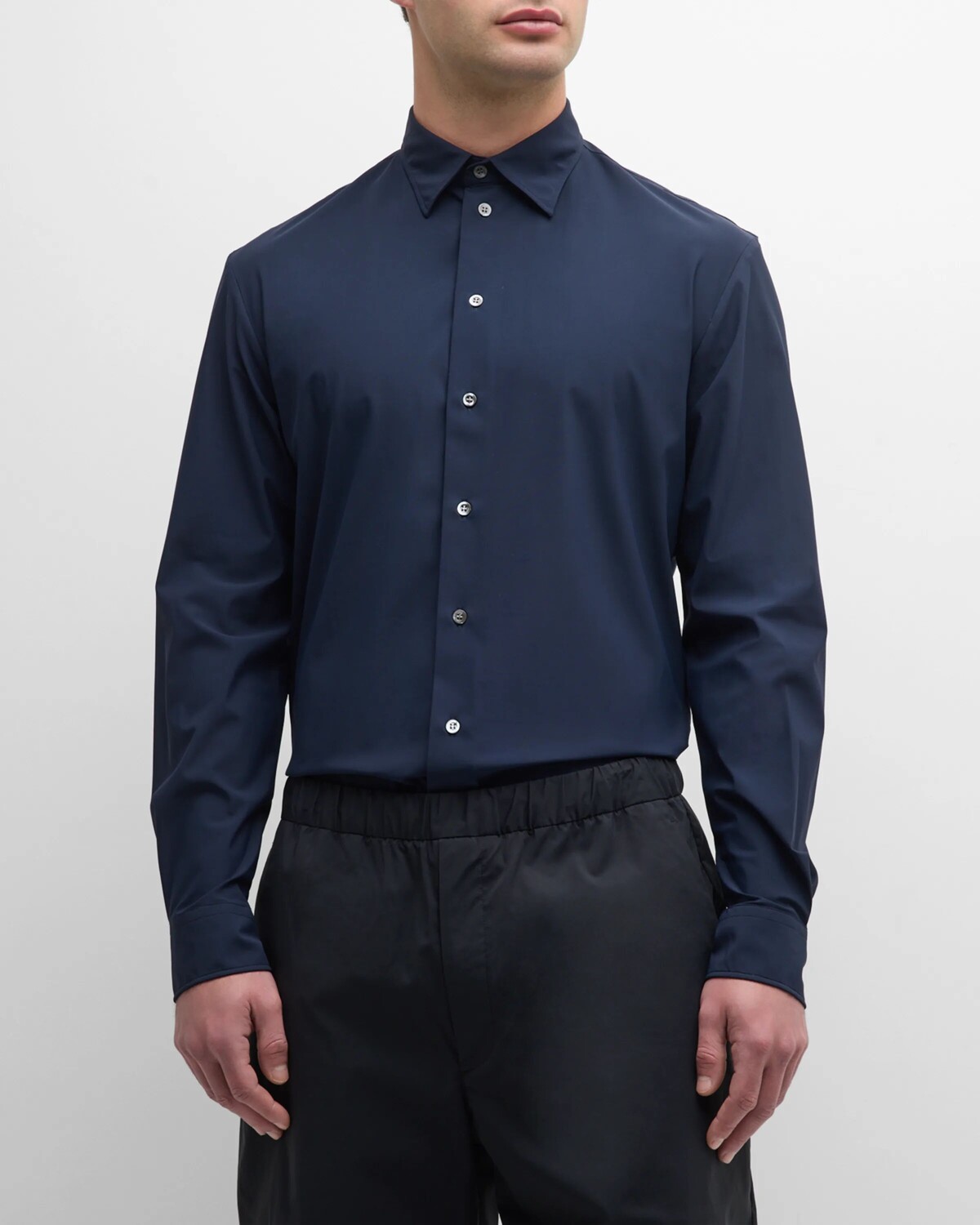 

Мужская спортивная рубашка современного кроя Emporio Armani, цвет Navy