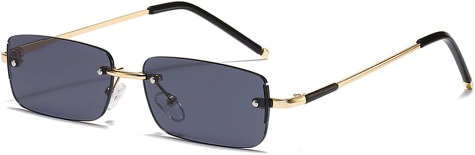 

Солнцезащитные очки UV400 с металлическими безободковыми линзами и прозрачным градиентом цвета «океан» — для женщин и мужчин, для бега и занятий спортом на открытом воздухе generic, Golden Grey