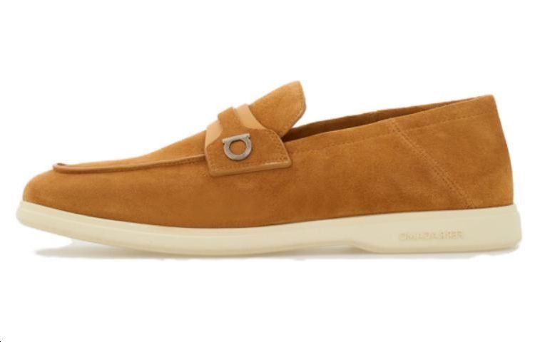 

Кожаные лоферы с пряжкой Gancini Ferragamo, Brown