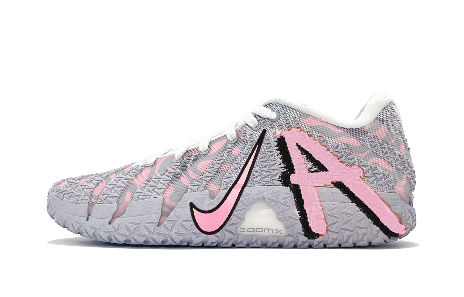 

Nike Кроссовки баскетбольные Ja Morant 3 Low top Unisex серый белый розовый