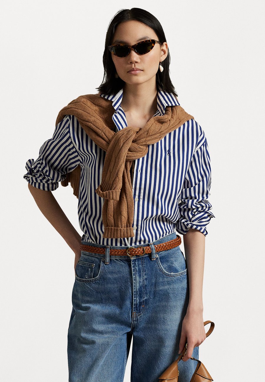 

Блуза Polo Ralph Lauren RELAXED FIT STRIPED COTTON SHIRT, Fall Royal/White/Red