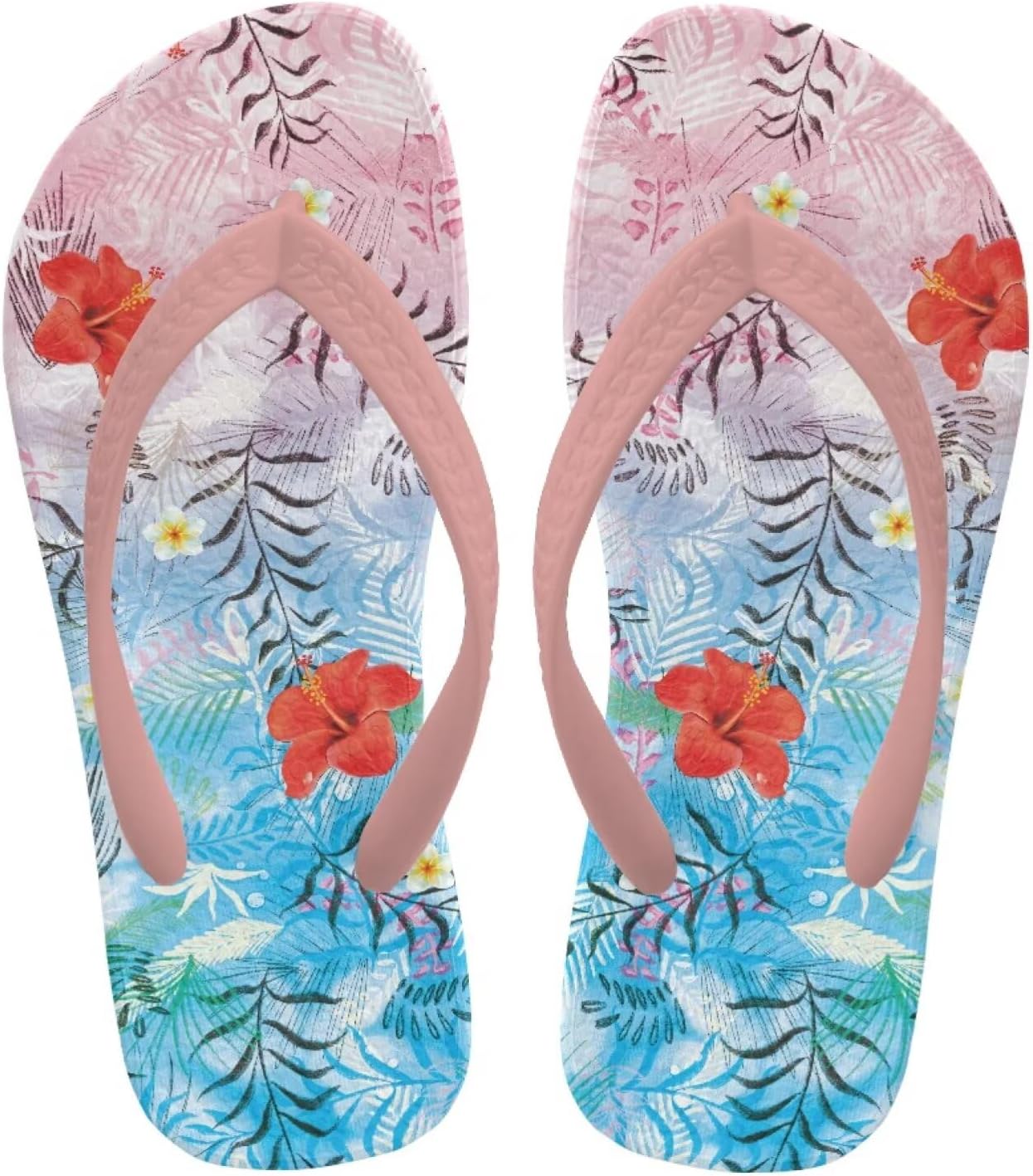 

Вьетнамки для девочек, детские шлепанцы, легкие пляжные сандалии, детские летние шлепанцы с противоскользящей подошвой Pynewomyt, розовый/голубой