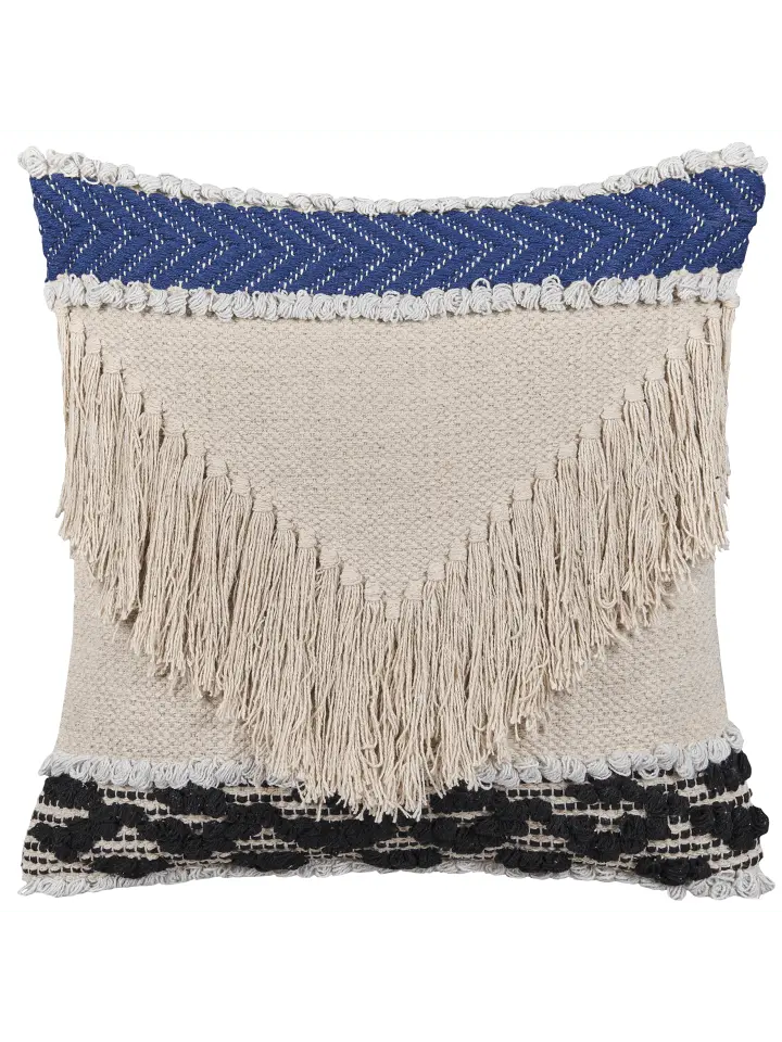 

Декоративная подушка Beliani Deko SOFCA, цвет beige/blau