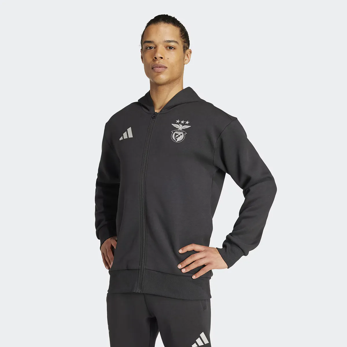 

Куртка Benfica Lisbon Anthem мужская толстовка Adidas, черный