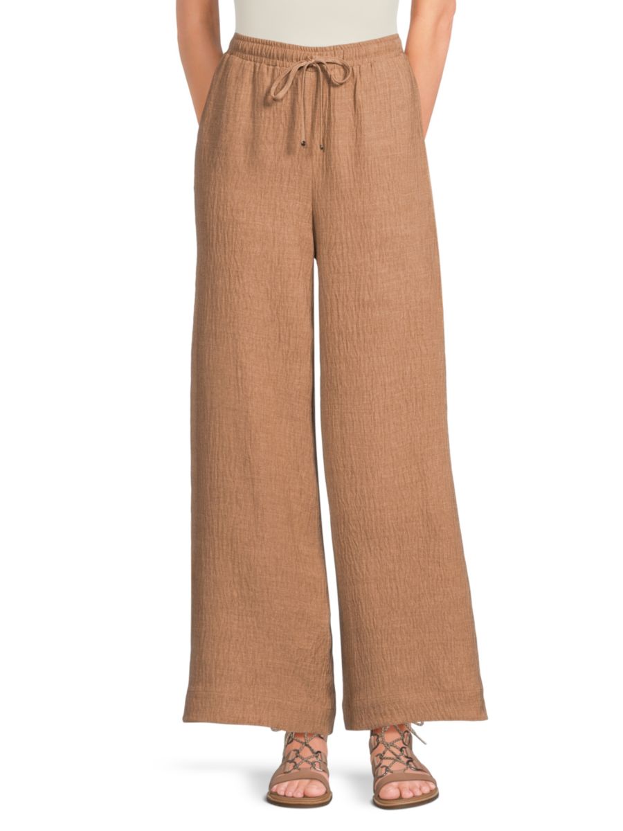 

Текстурированные брюки широкого кроя Max Studio, коричневый