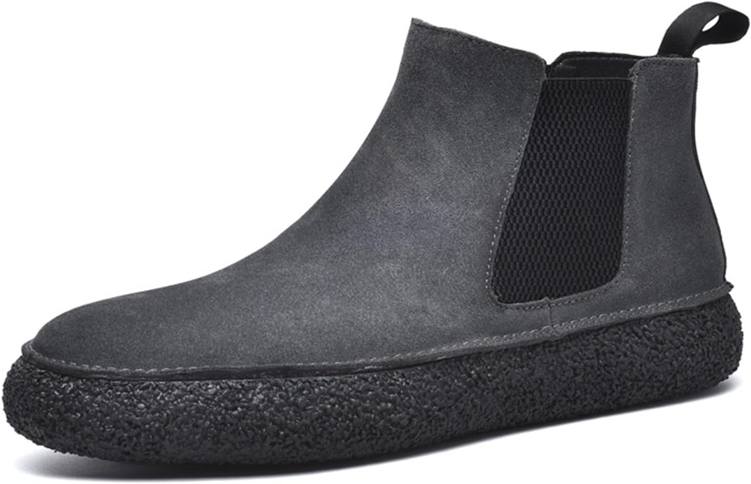 

Мужские полусапожки из замши средней высоты Чакка Ботинки на каждый день Оксфорд Дресс для мужчин Слипоны для прогулок и вождения Abborora, серый