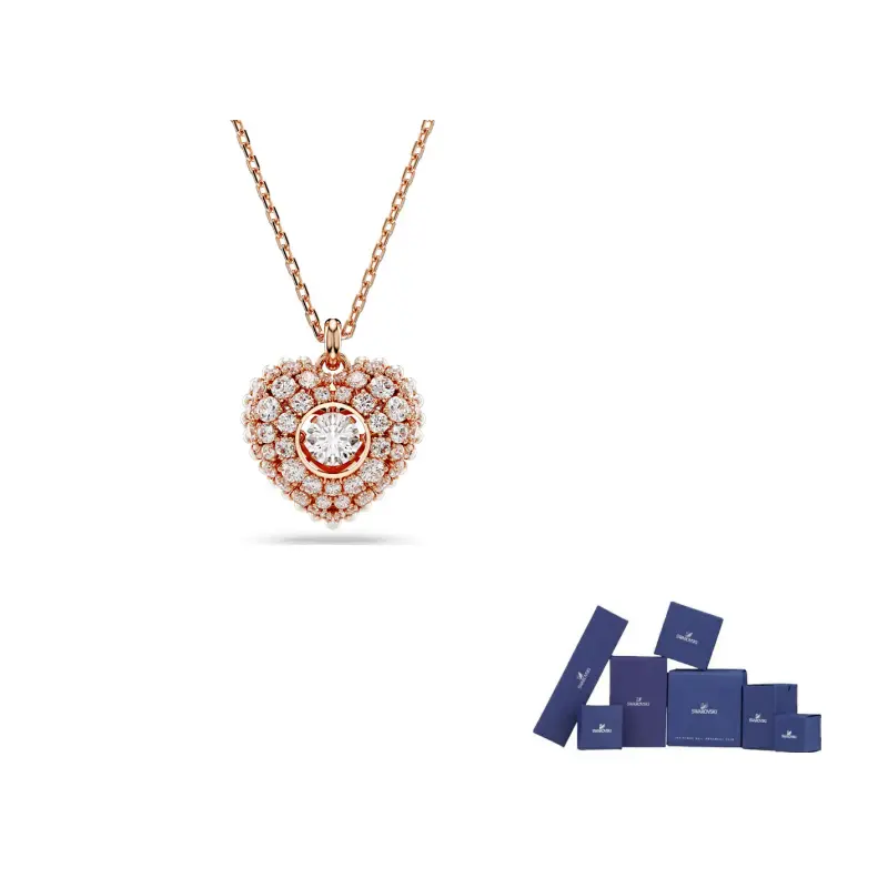

Swarovski Кубический цирконий искусственный кристалл позолоченное ожерелье с искусственным жемчугом женское розовое золото