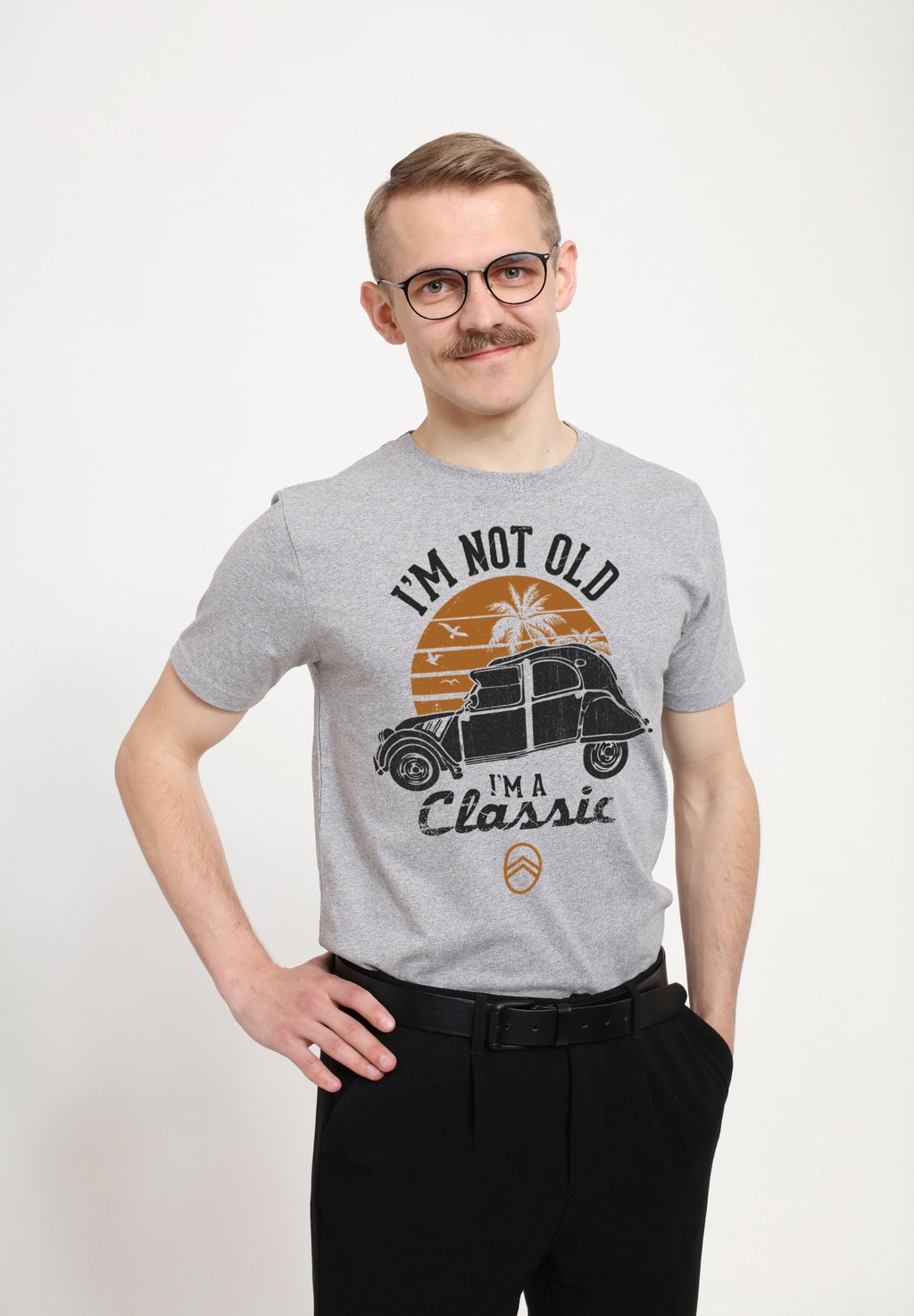 

Футболка с принтом CITROEN IM NOT OLD CLASSIC SUNSET Henry Tiger, цвет Heather Grey