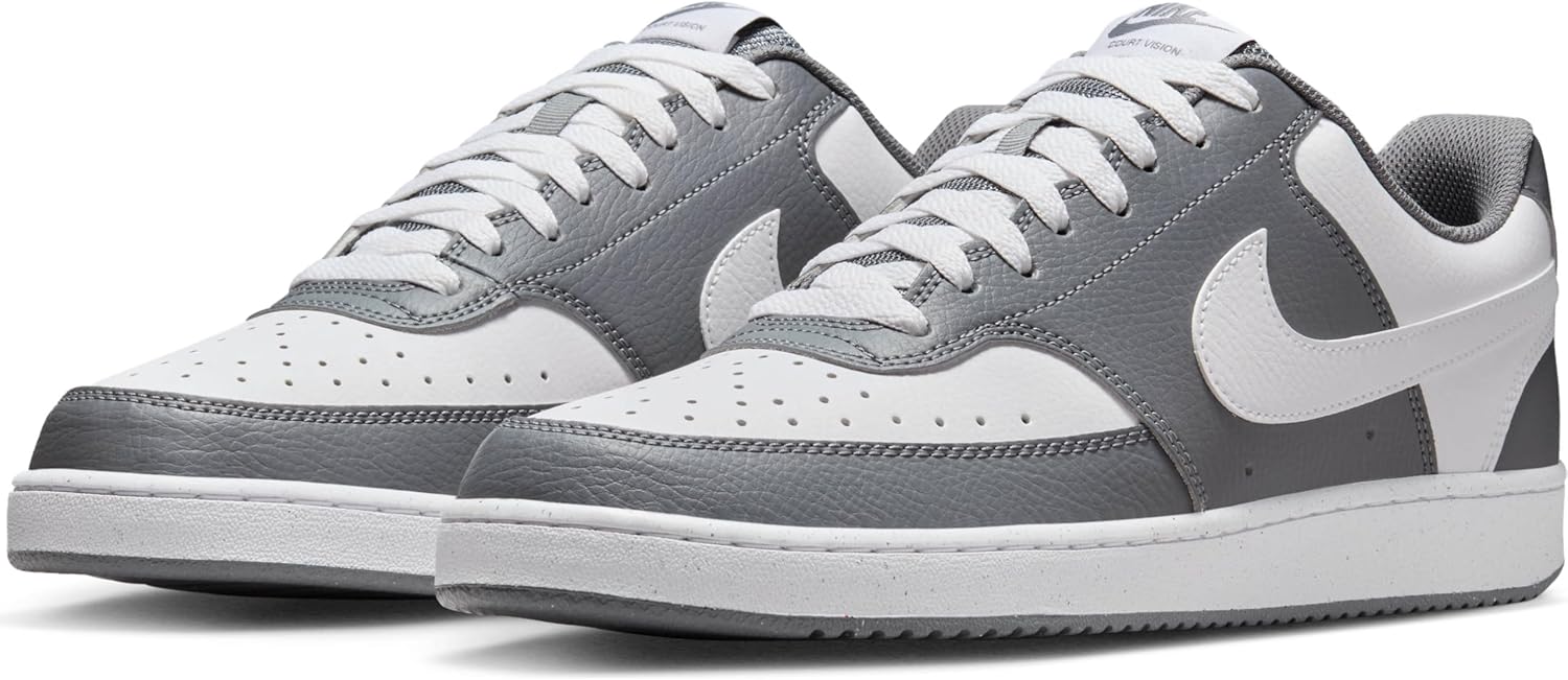 Мужские кроссовки Nike Court Vision Low, белый/серый — фото 2