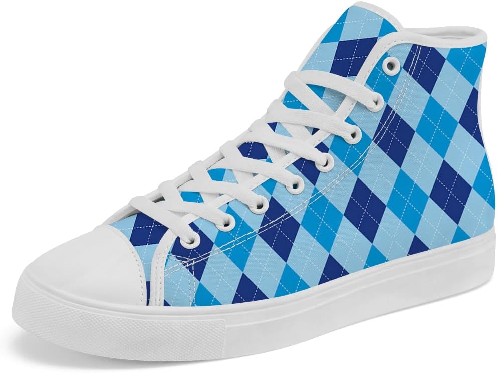 

Кеды Chebing Plaid высокие на шнуровке, повседневная обувь для мужчин и женщин, синий