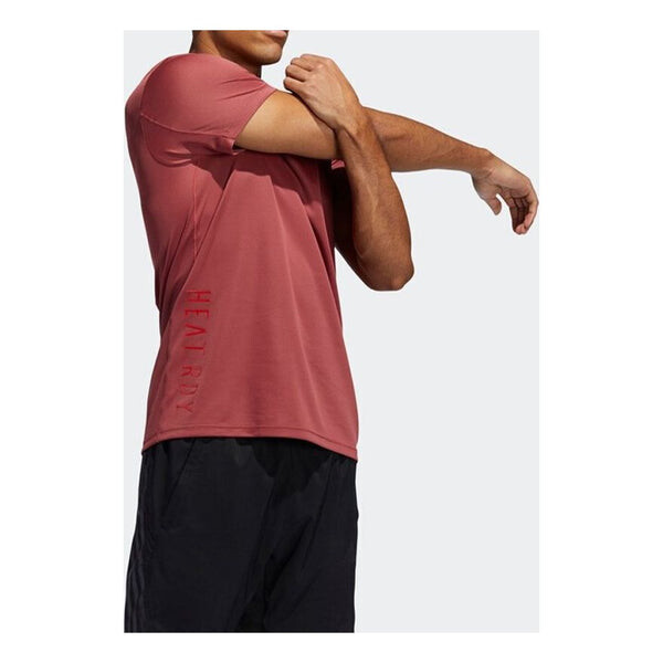 

Футболка adidas Football Training Sports Round-neck Short-sleeve Tee Men Pink, красный