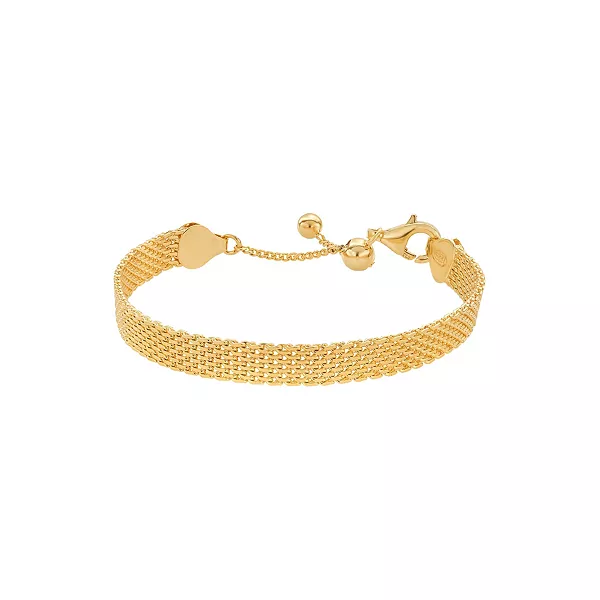 

Браслет из стерлингового серебра 18 карат с регулируемой цепочкой и позолотой Bearfruit Jewelry, gold