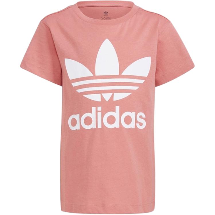 Футболка Trefoil розовая для детей 3-7 лет Adidas Originals — фото 2