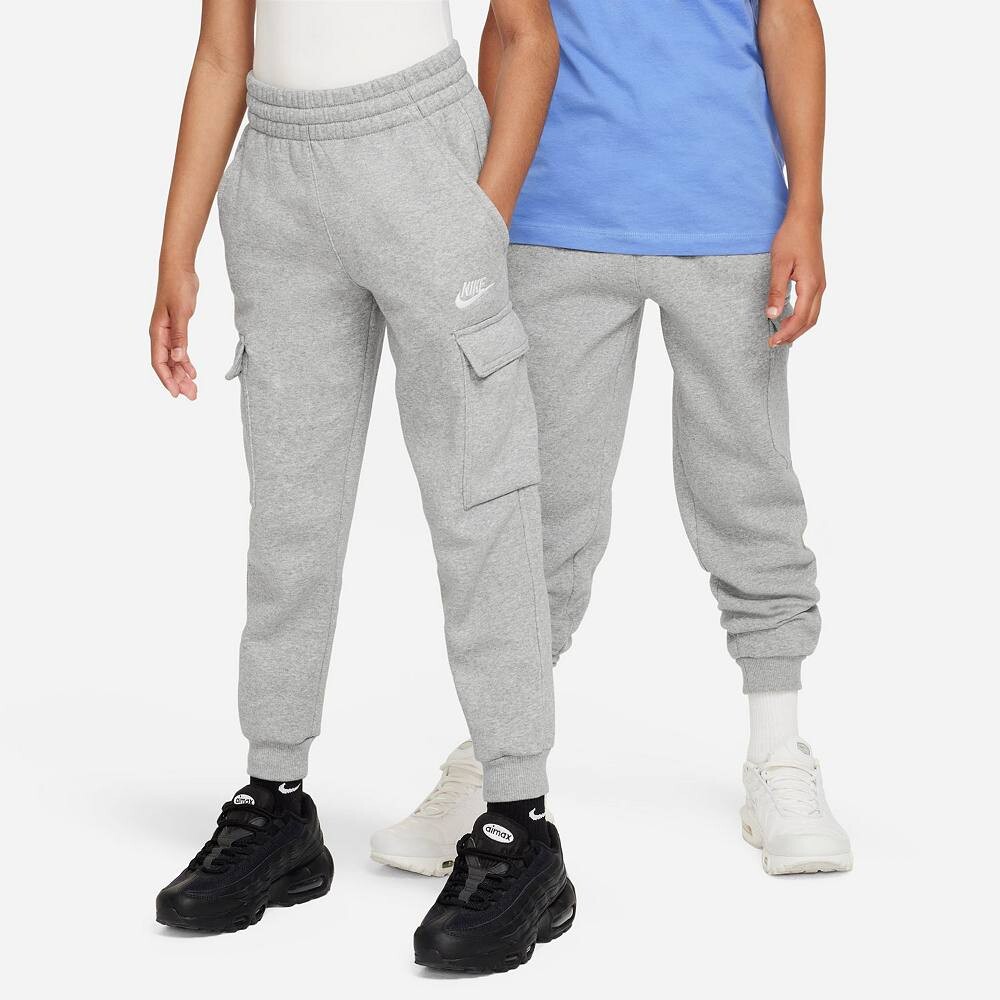 Флисовые брюки-карго Nike Sportswear Club для мальчиков 8–20 лет, цвет Dk Gray Heather