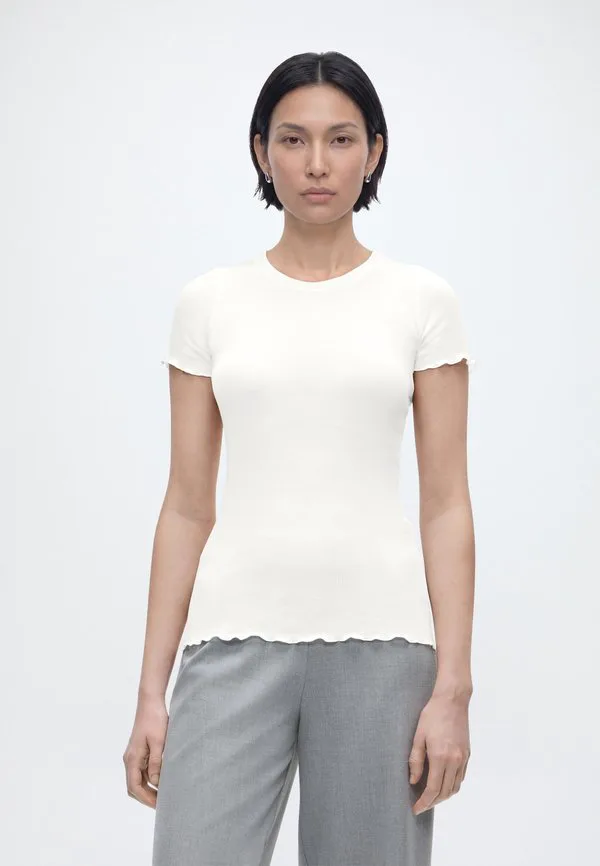 

Обычная базовая футболка с круглым вырезом Rosemunde, New White, Белый, Обычная базовая футболка с круглым вырезом Rosemunde, New White