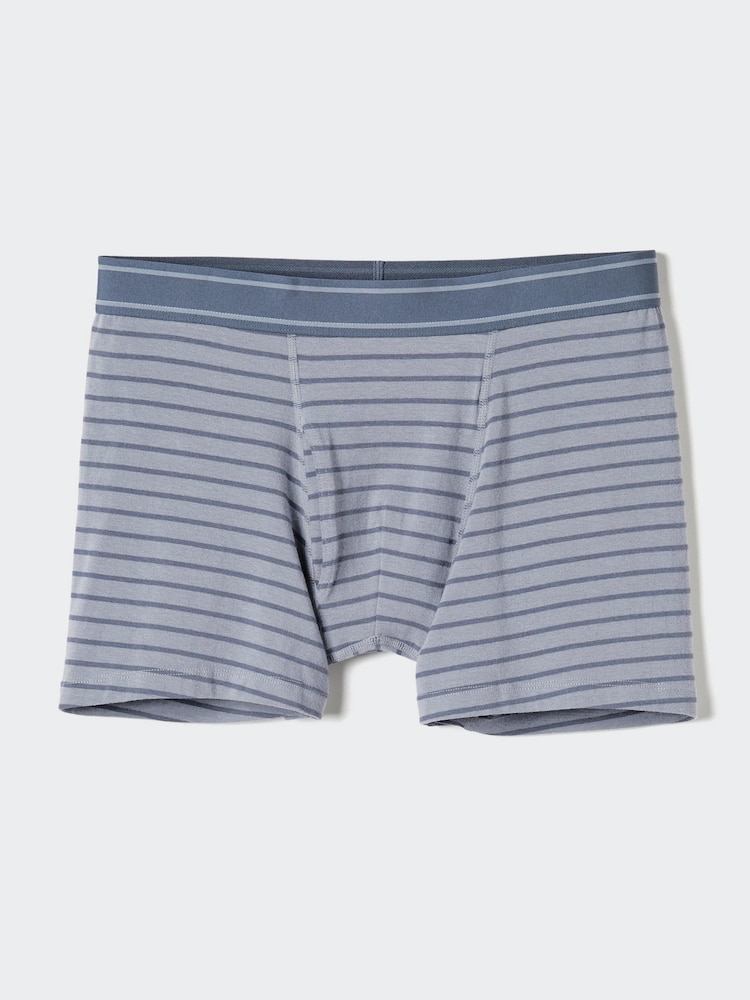 

Хлопковые трусы в полоску Uniqlo, цвет 03 серый