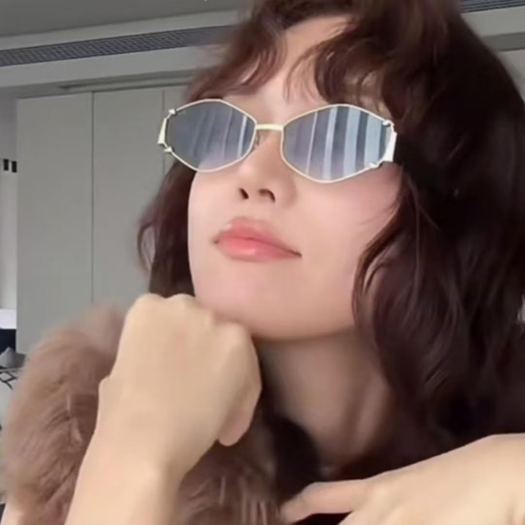 

Стильные шестиугольные солнцезащитные очки bullabulling для женщин и мужчин, модные солнцезащитные очки в стиле 90-х, для вождения, рыбалки, с защитой от УФ-излучения UV400, Silver/Silver