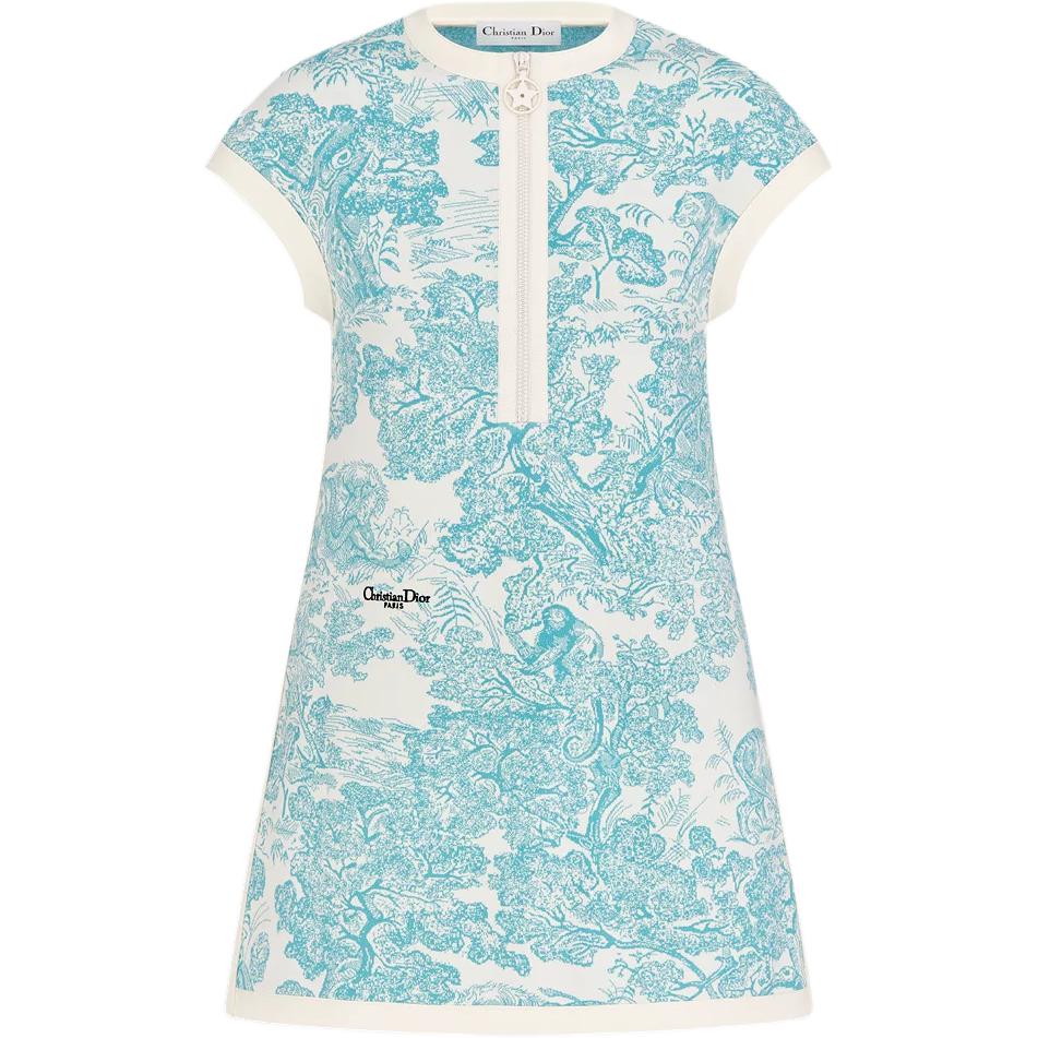 

DIOR Женское платье с коротким рукавом Lily Of The Valley Green