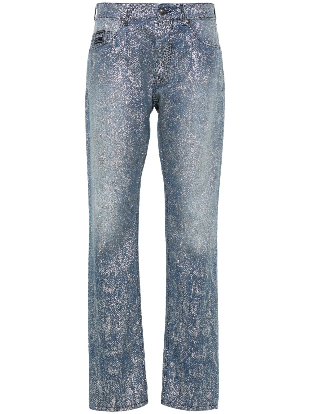 

Узкие джинсы средней посадки Versace Jeans Couture, синий