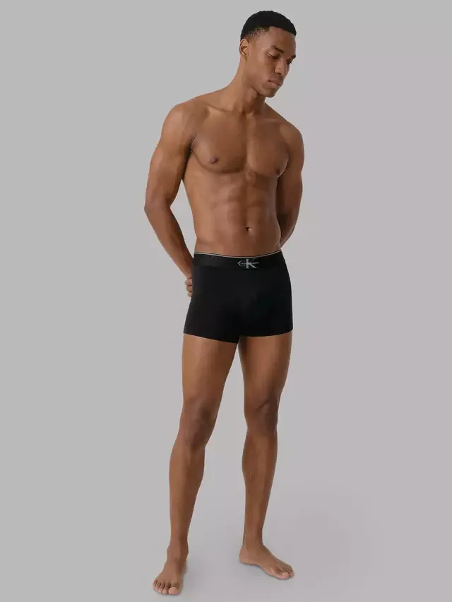 Трусы из эластичного хлопка, комплект из 3 штук, черные Calvin Klein — фото 2